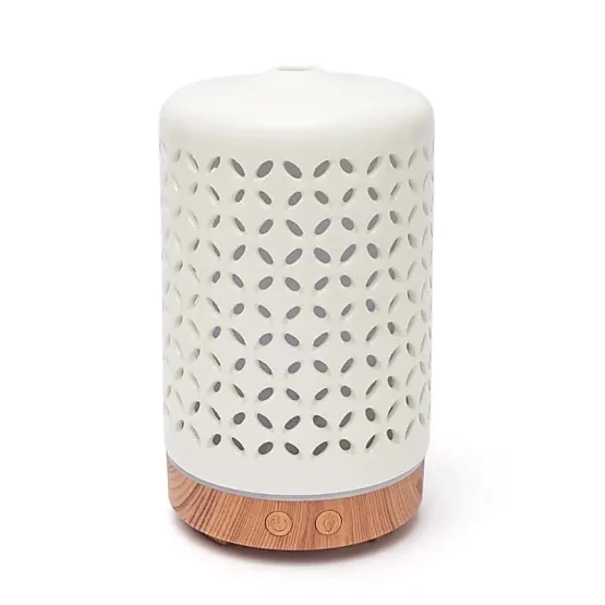 Diffuseur Brume Ultrasonique Fleur de Vie céramique USB