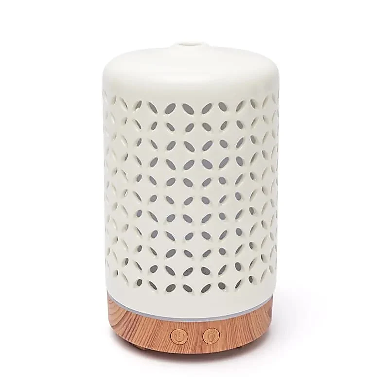Diffuseur Brume Ultrasonique Fleur de Vie céramique USB