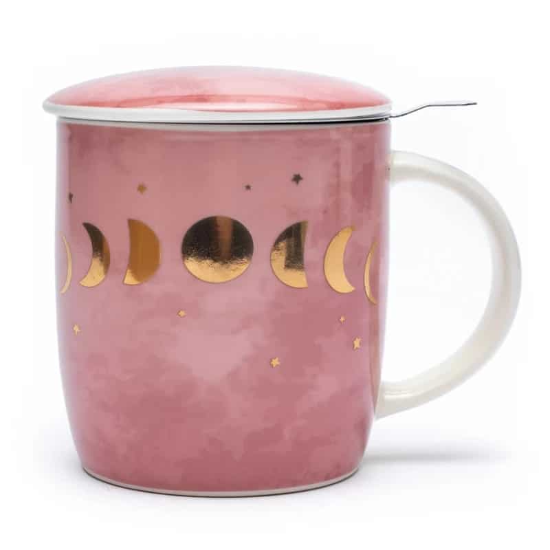 Boîte cadeau Tasse Infuseur à Thé Phases de Lune 400ml