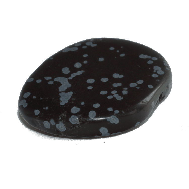 Obsidienne Neige Pierre Plate