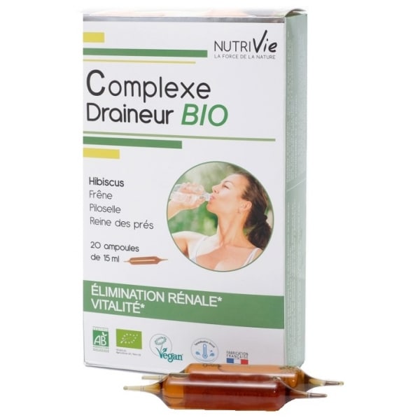 Complexe Draineur Bio - 20 ampoules Nutrivie