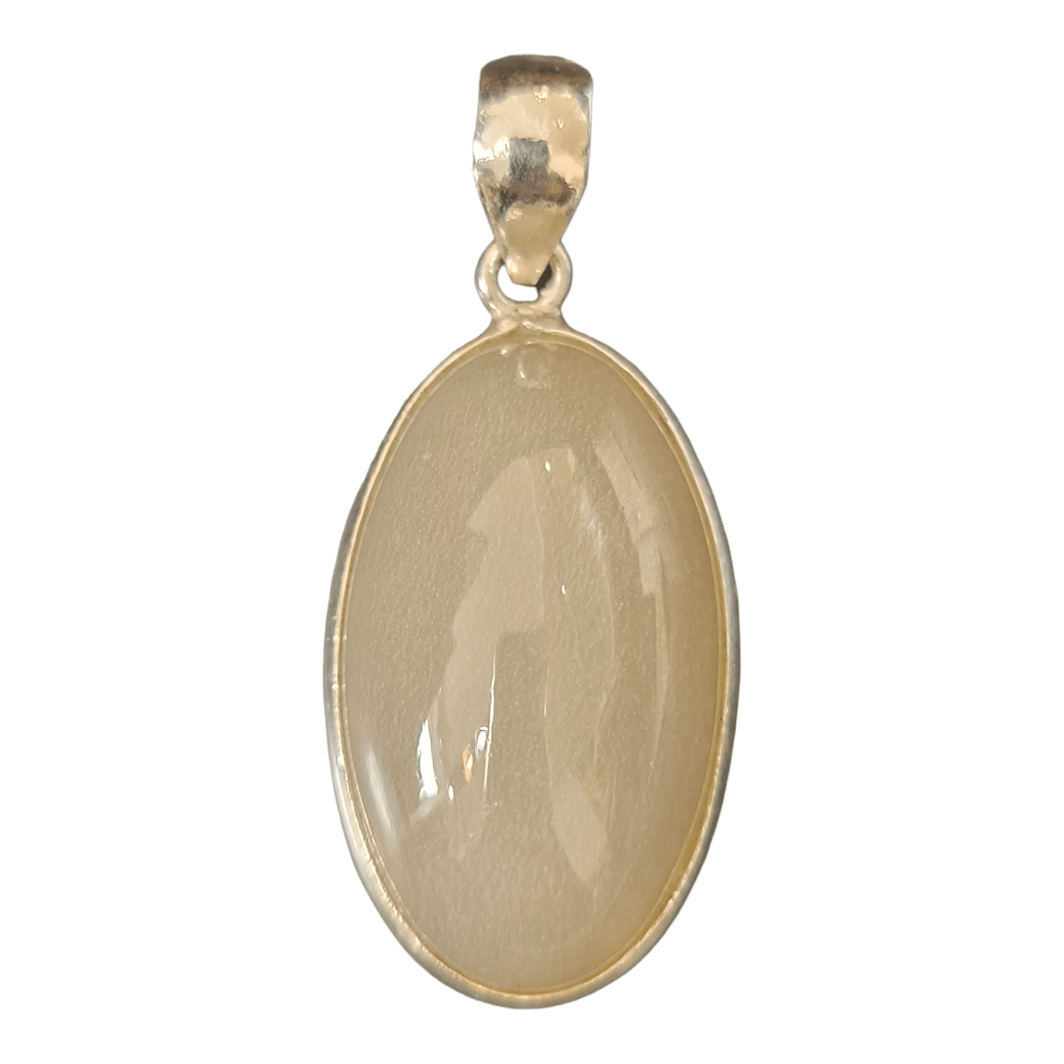 Pendentif Pierre de Lune Laiteuse Monture Argent Réf 5299 – Image 3