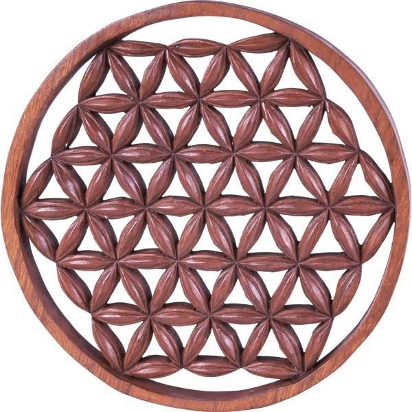 FLEUR DE VIE EN BOIS EXOTIQUE 30 CM