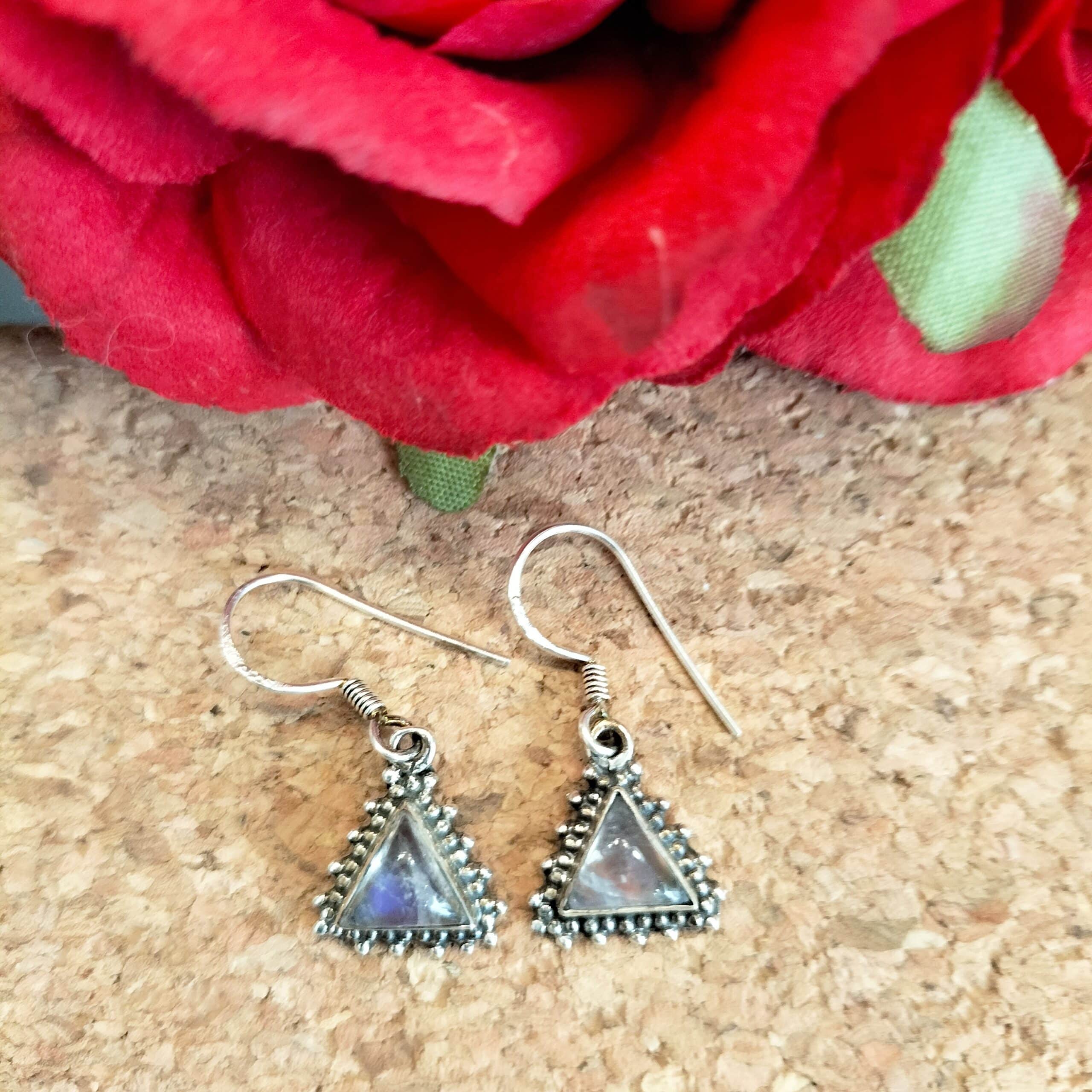 Boucles d'oreille Labradorite Monture Argent