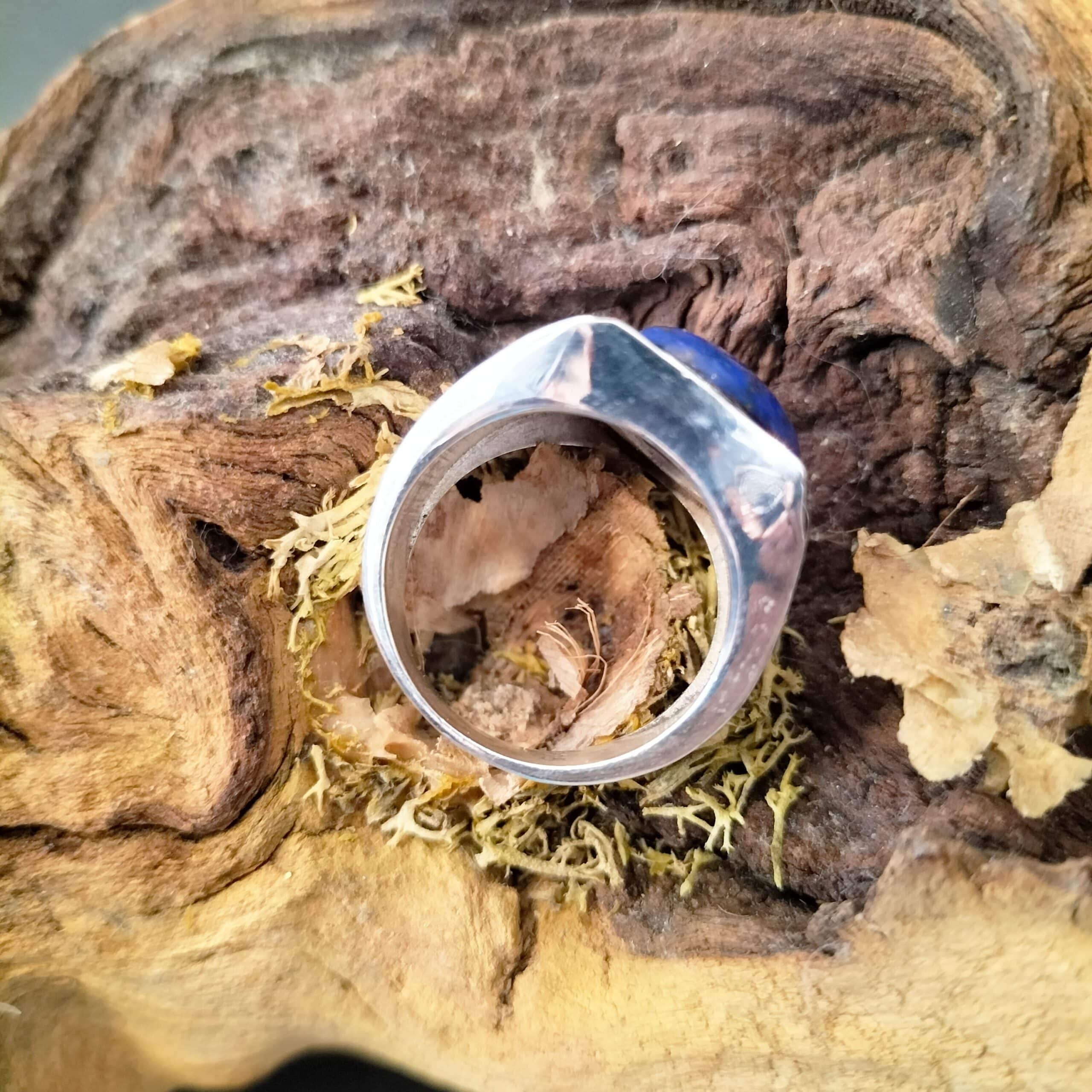 Bague Homme Lapis Lazuli taille 58 Argent – Image 3