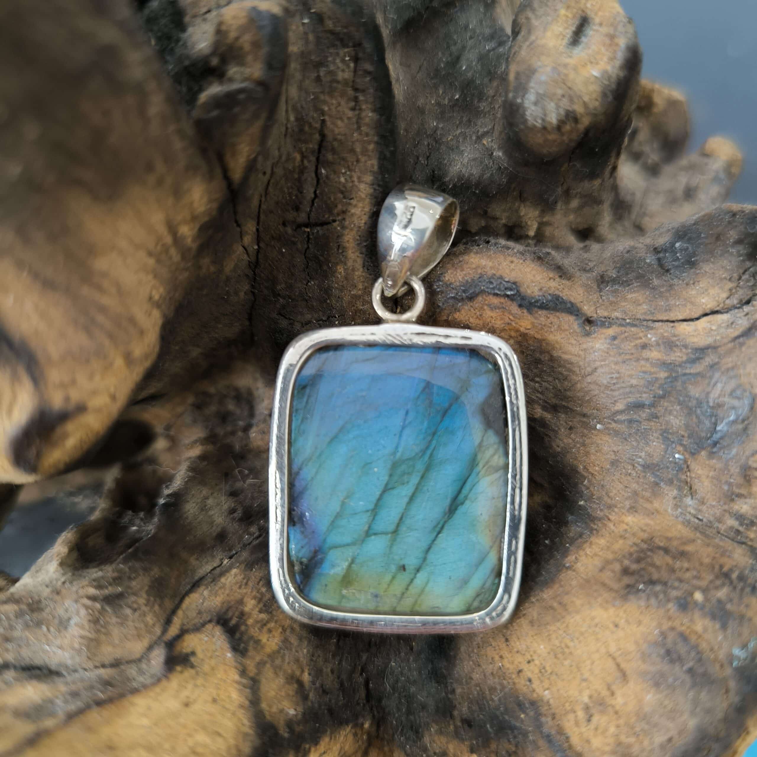 Pendentif Labradorite Monture Argent ref 3021 – Image 2