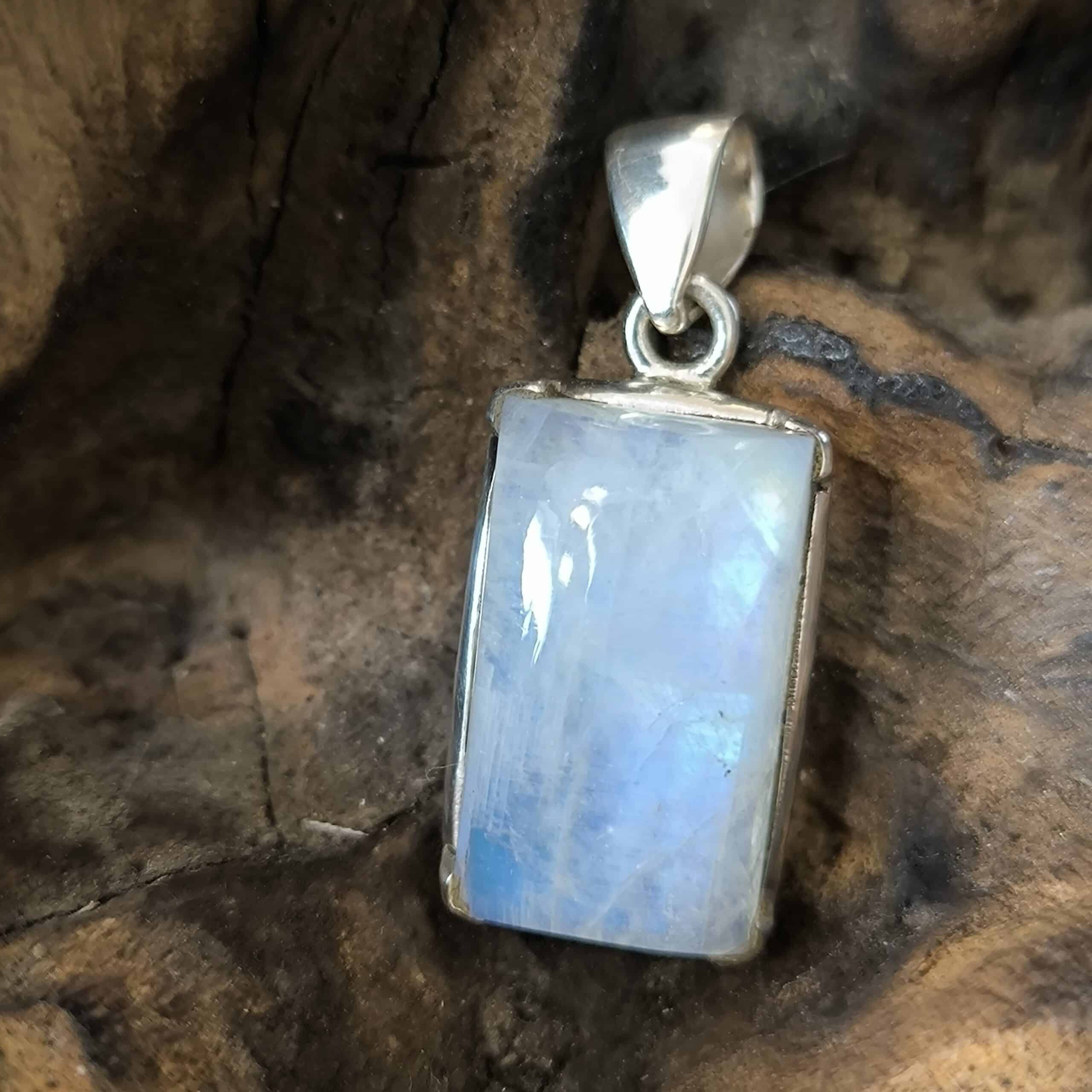 Pendentif Pierre de Lune Monture Argent 925 Réf 4395VA