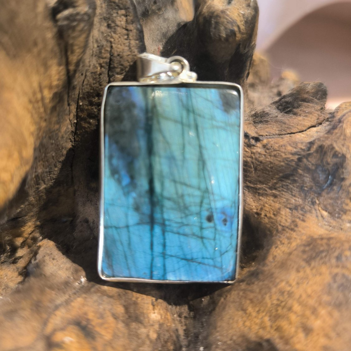 Pendentif Labradorite Monture ACIER réf 2700 – Image 2