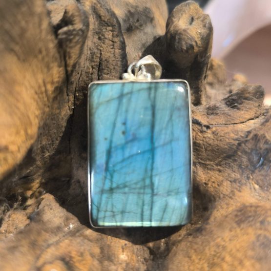 Pendentif Labradorite Monture ACIER réf 2700