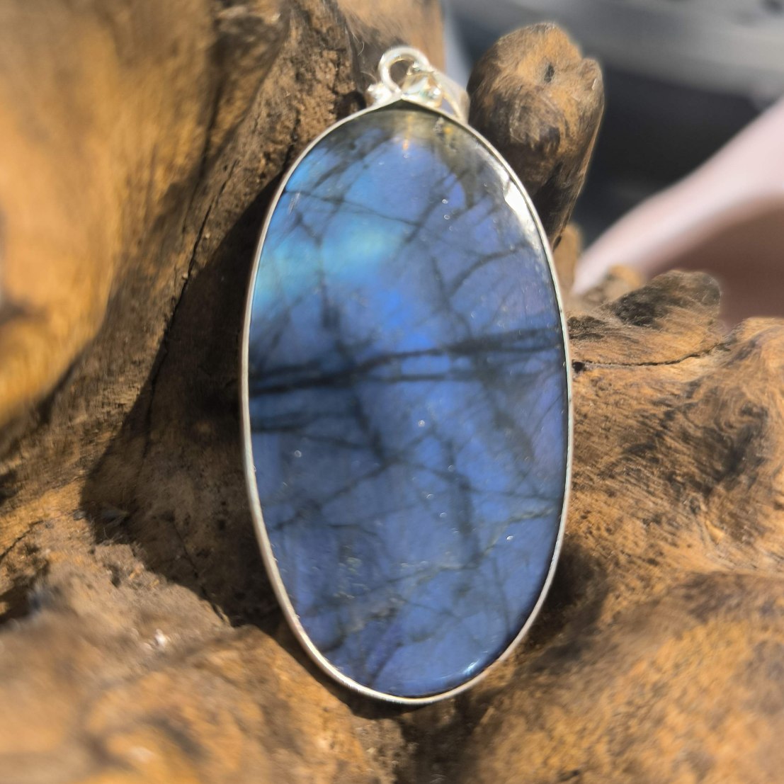Pendentif Labradorite Monture Acier ref 2700b – Image 2