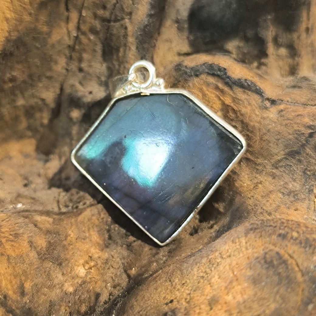 Pendentif Labradorite Monture Acier ref 4228d – Image 2