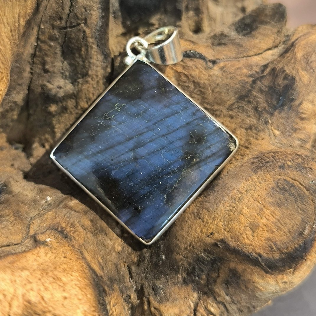Pendentif Labradorite Monture ACIER Réf 2700c – Image 2
