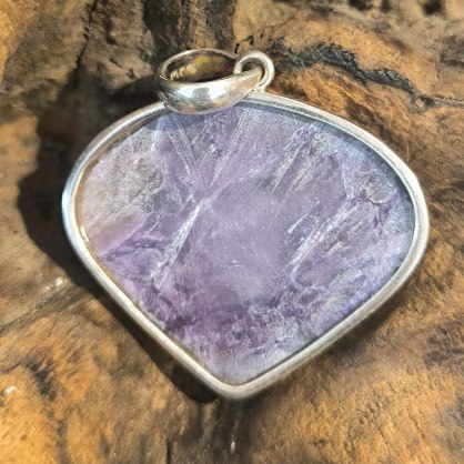Pendentif Charoite de Russie Monture argent réf 3196 – Image 2
