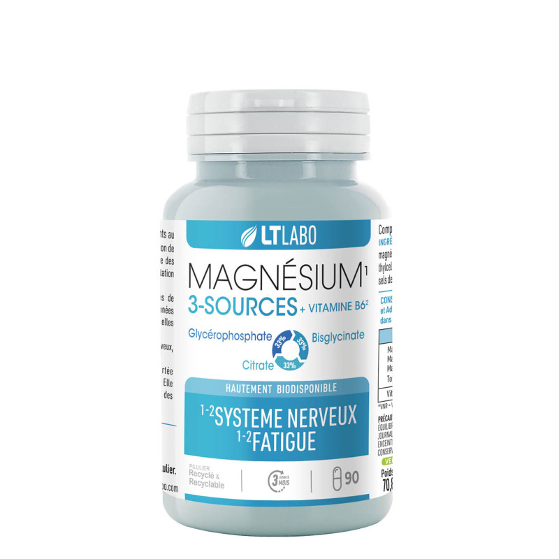 MAGNESIUM 3-SOURCES 90 GELULES